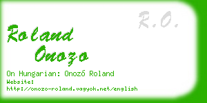 roland onozo business card